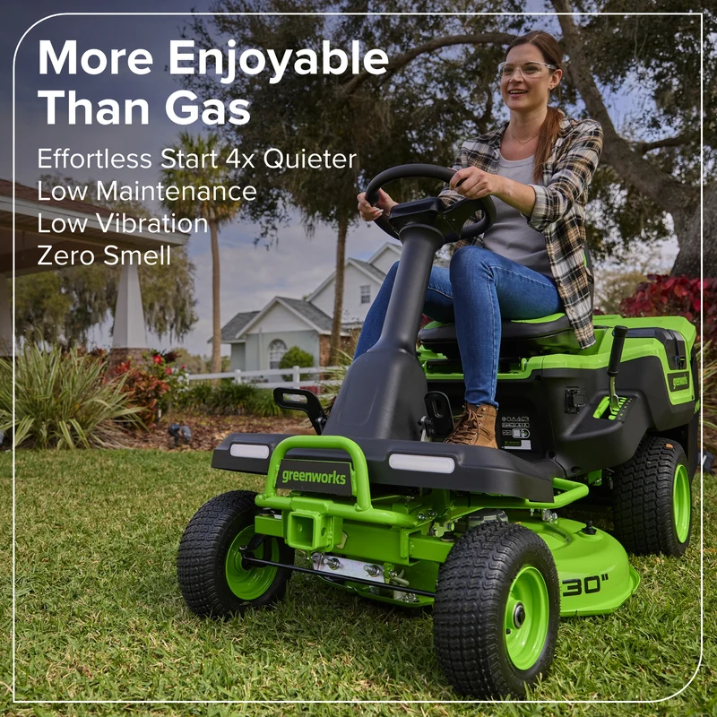 80V 30" CrossoverT Riding Lawn Tractor, (4) 6.0Ah Batteries and 600 Watt Charger Included | CRT308