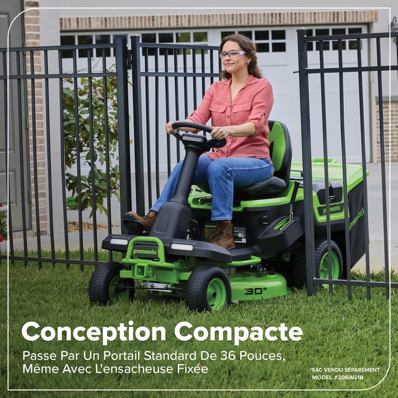 80V 30" CrossoverT Riding Lawn Tractor, (4) 6.0Ah Batteries and 600 Watt Charger Included | CRT308