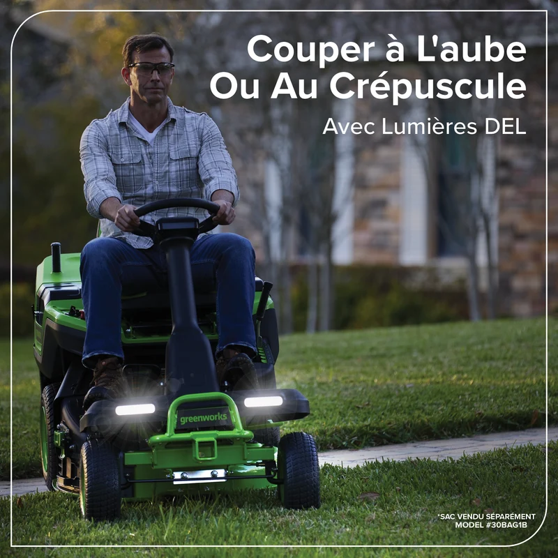 80V 30" CrossoverT Riding Lawn Tractor, (4) 6.0Ah Batteries and 600 Watt Charger Included | CRT308