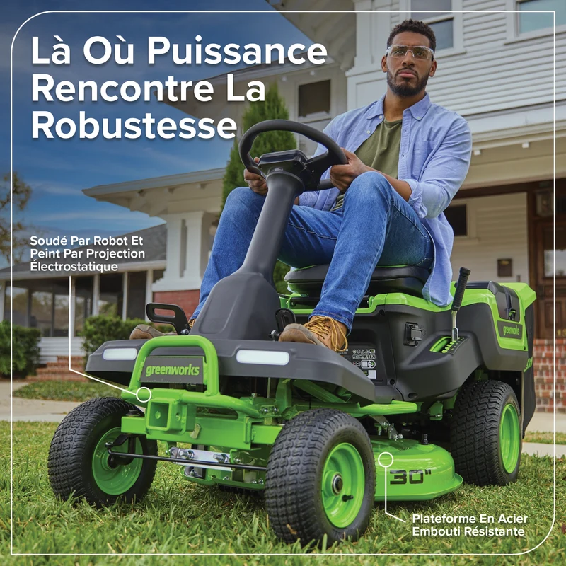 80V 30" CrossoverT Riding Lawn Tractor, (4) 6.0Ah Batteries and 600 Watt Charger Included | CRT308