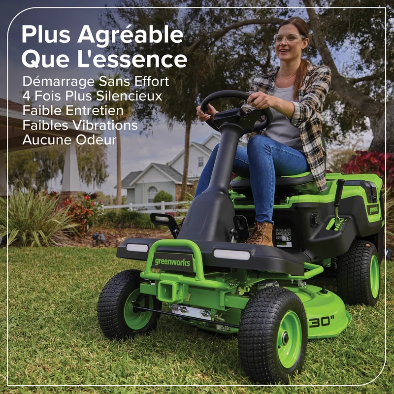 80V 30" CrossoverT Riding Lawn Tractor, (4) 6.0Ah Batteries and 600 Watt Charger Included | CRT308