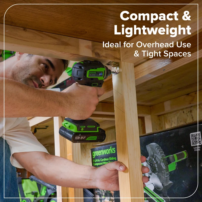 24V Brushless 1950 in./lbs Impact Driver, 1/4-inch Hex Variable Speed (Tool Only)