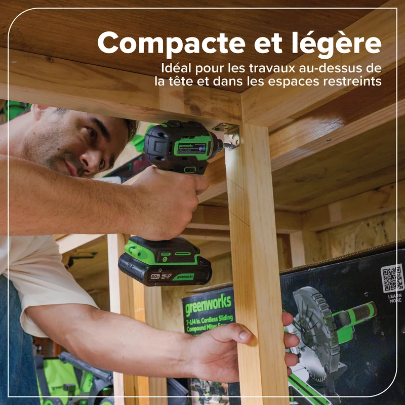 24V Brushless 1950 in./lbs Impact Driver, 1/4-inch Hex Variable Speed (Tool Only)