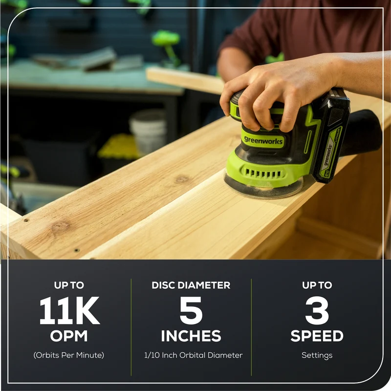 24V 5" Orbital Sander (Tool Only)
