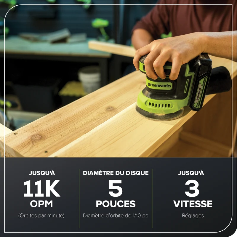 24V 5" Orbital Sander (Tool Only)