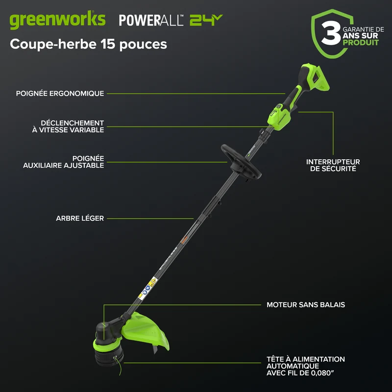 24V 15" Brushless String Trimmer (Tool Only)