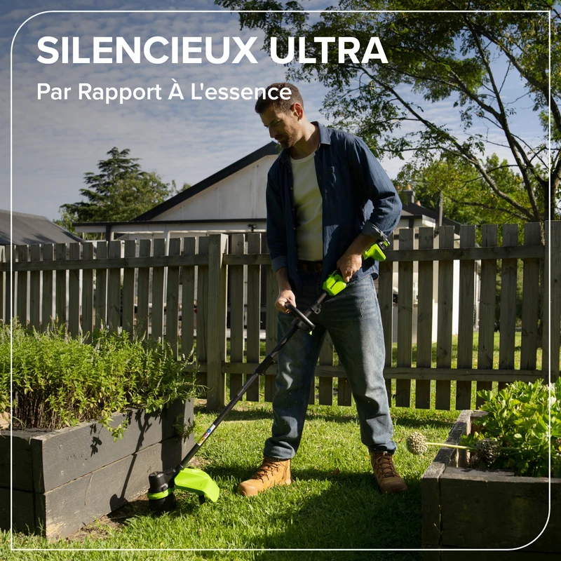 24V 15" Brushless String Trimmer, 6.0Ah Battery and 65W Type-C Charger with 3-FT Cable Included