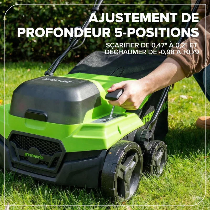 48V (24V x 2) 15" Brushless Dethatcher / Scarifier (Tool Only)