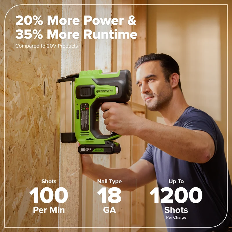 24V 18GA Brushless Brad Nailer (Tool Only)