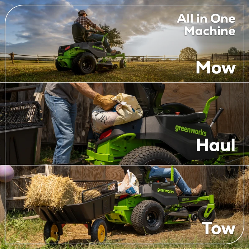 80V 42" CROSSOVERZ Zero Turn Lawn Mower, (4) 5.0Ah Batteries and (600W) Plug in Charger Included | CRZ4282