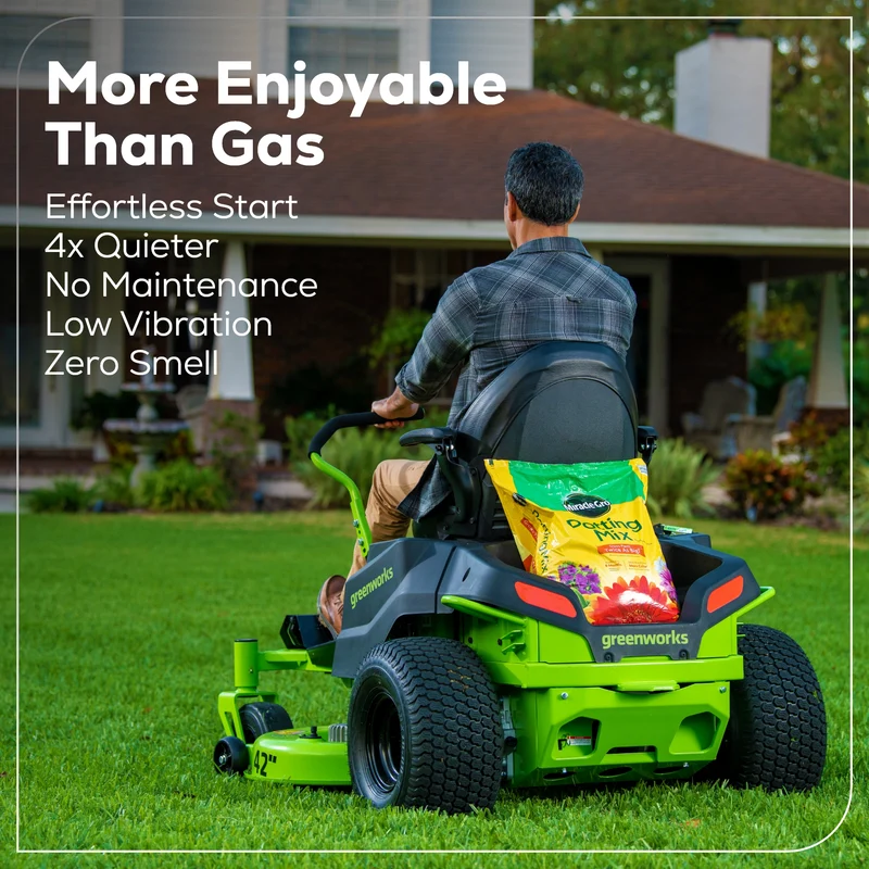 80V 42" CROSSOVERZ Zero Turn Lawn Mower, (4) 5.0Ah Batteries and (600W) Plug in Charger Included | CRZ4282