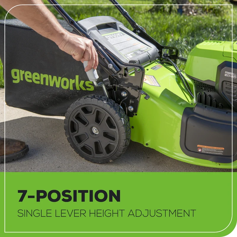 Greenworks 48V (24V x 2) 20" Mower, (2) 4.0Ah Batteries and Charger Included