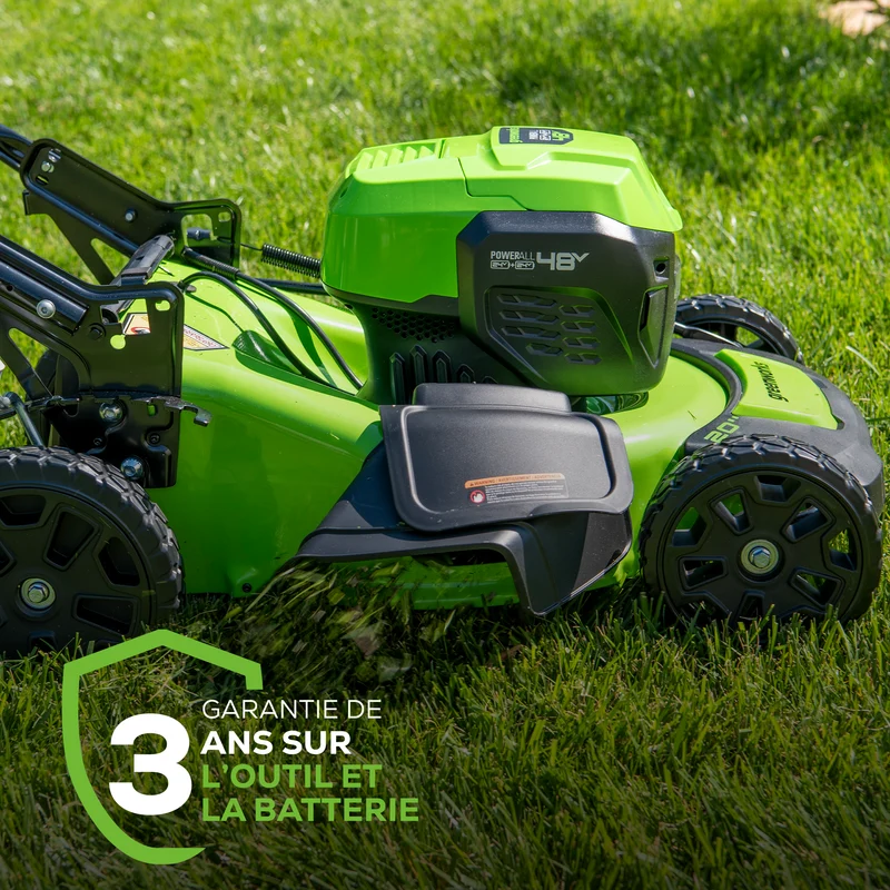 Greenworks 48V (24V x 2) 20" Mower, (2) 4.0Ah Batteries and Charger Included