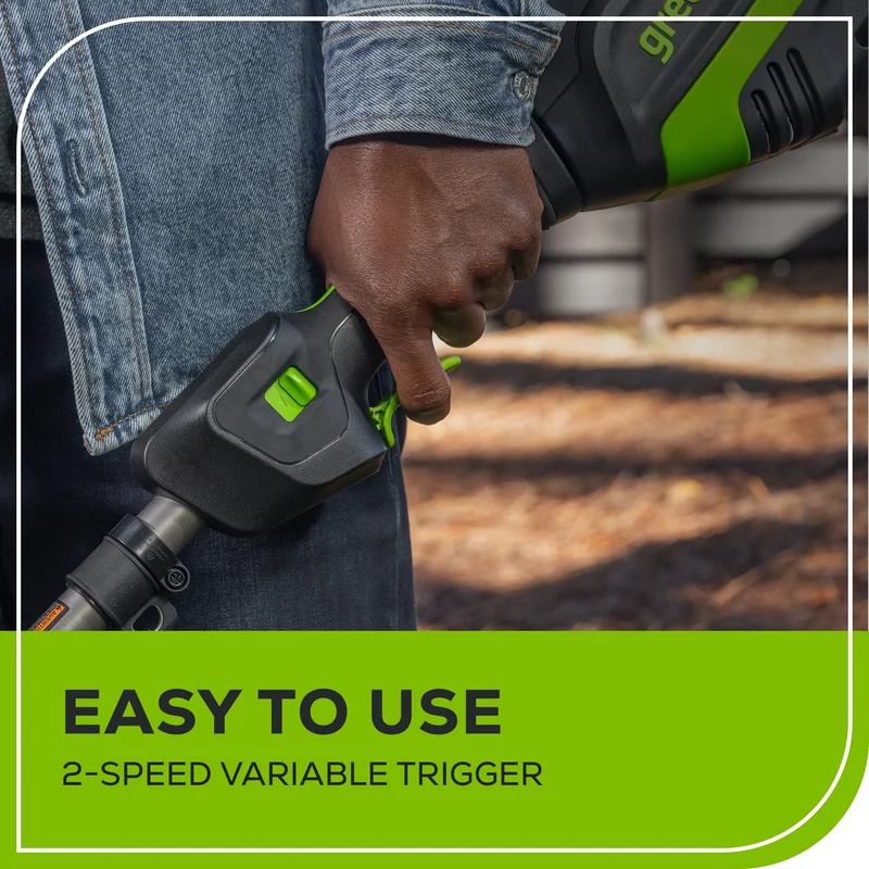 80V 17" Brushless String Trimmer, 2.0Ah Battery and Charger Included BONUS: Shoulder Strap and Extra Line