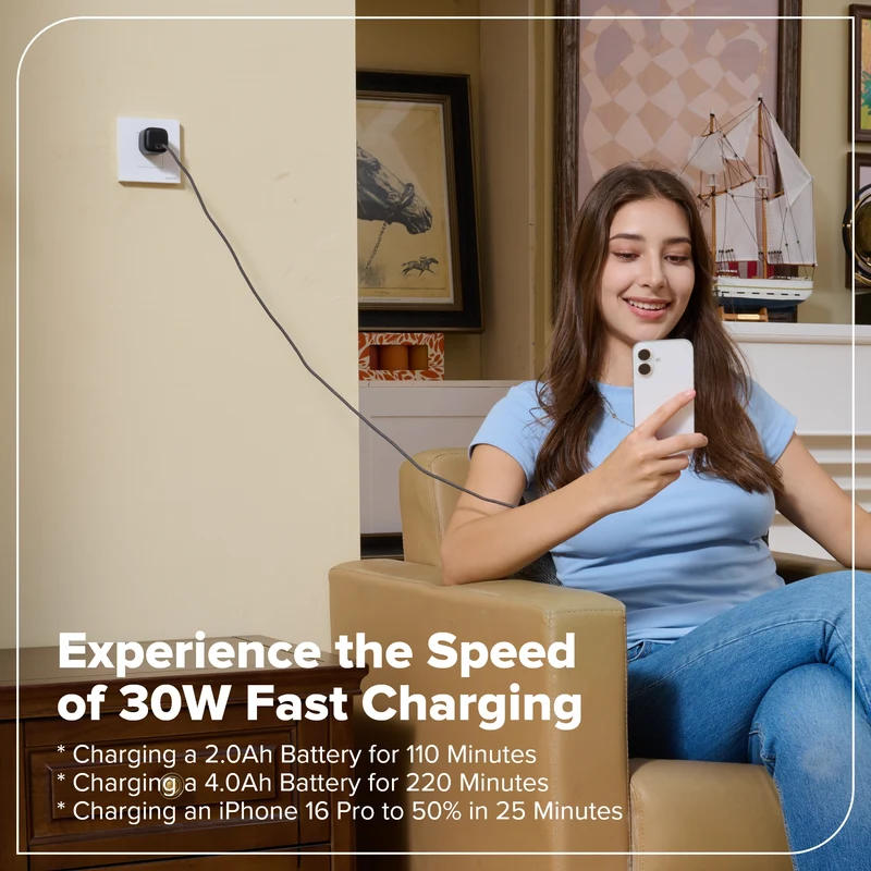24V 1/4" 1950 in/lbs Brushless Impact Driver Kit – 2.0Ah USB-C Battery & 30W USB-C Fast Charger Included
