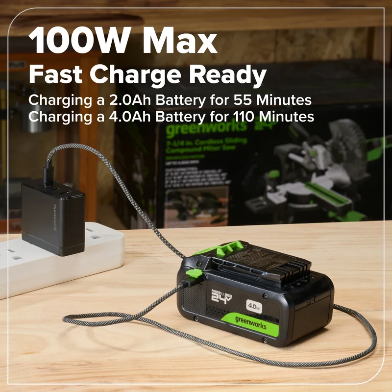 24V Brushless 8-Piece Power Tool Combo Kit, (2) 4.0Ah & (1) 2.0Ah USB-C Batteries, 65W USB-C Fast Charger Included