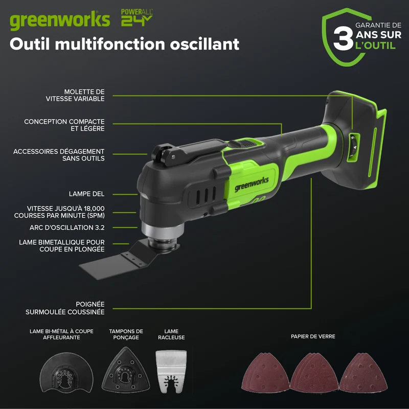 24V Brushless 10-Piece Power Tool Combo Kit, (2) 4.0Ah & (1) 2.0Ah USB-C Batteries & 65W Charger Included