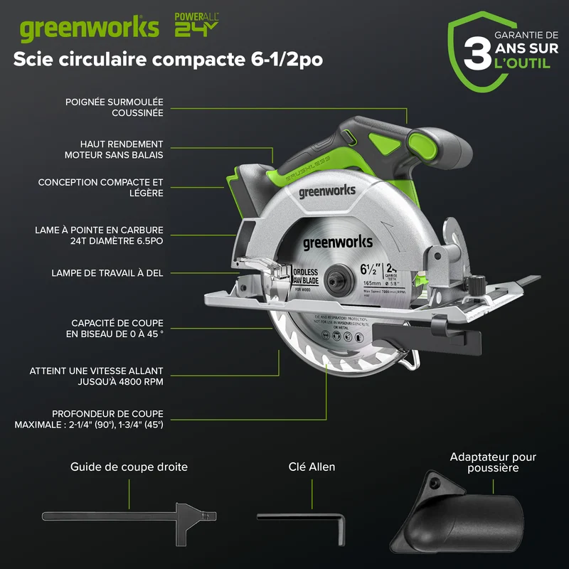 24V Brushless 10-Piece Power Tool Combo Kit, (2) 4.0Ah & (1) 2.0Ah USB-C Batteries & 65W Charger Included