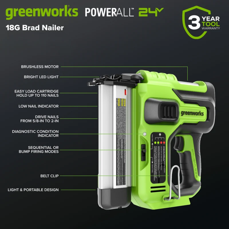 24V Brushless 10-Piece Power Tool Combo Kit, (2) 4.0Ah & (1) 2.0Ah USB-C Batteries & 65W Charger Included