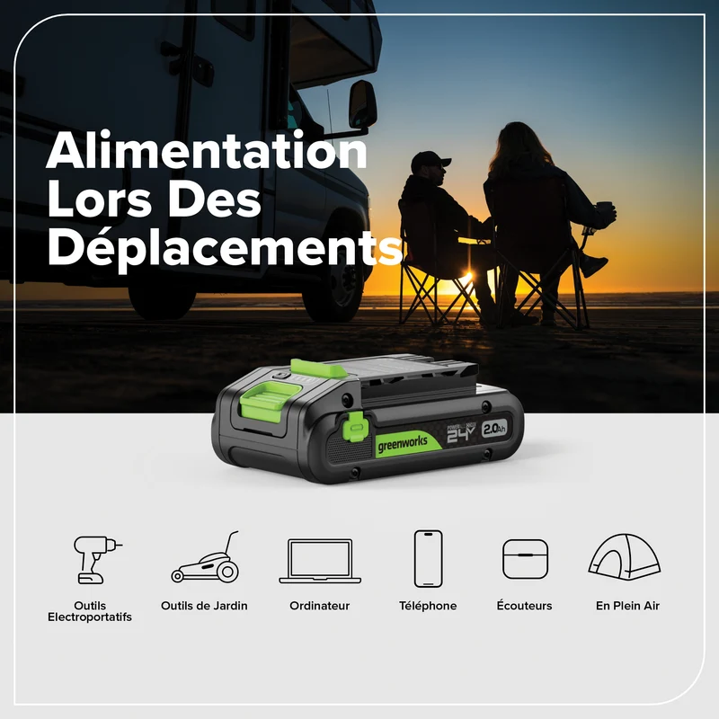 24V Cordless Battery 1/2" 400 in/lbs. Drill Driver – 2.0Ah USB-C Battery & 30W USB-C Fast Charger Included