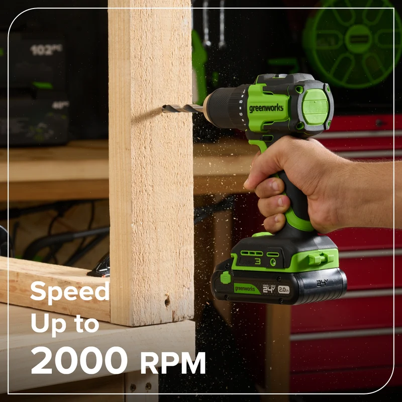 24V Brushless Drill/Driver & 6.5" Circular Saw Combo Kit – (2) 2.0Ah USB-C Batteries & 65W USB-C Fast Charger Included