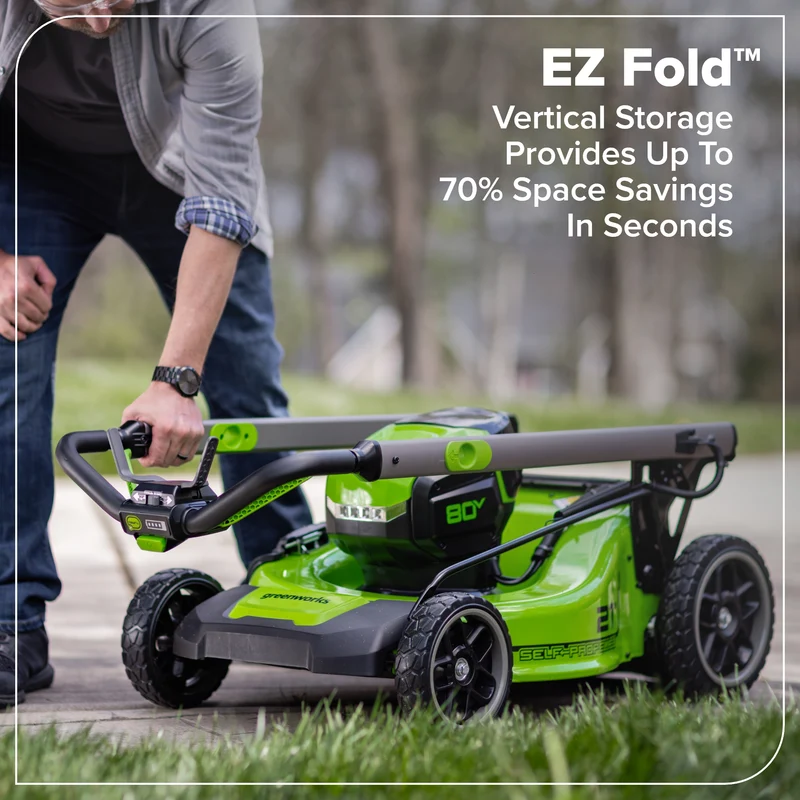 80V 21" Self-Propelled Cordless Lawn Mower , 4.0Ah Battery and Rapid Charger Included