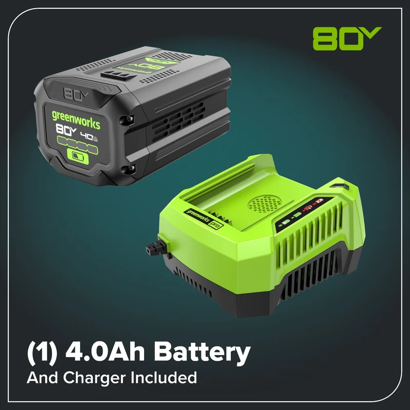 80V 21" Self-Propelled Cordless Lawn Mower , 4.0Ah Battery and Rapid Charger Included