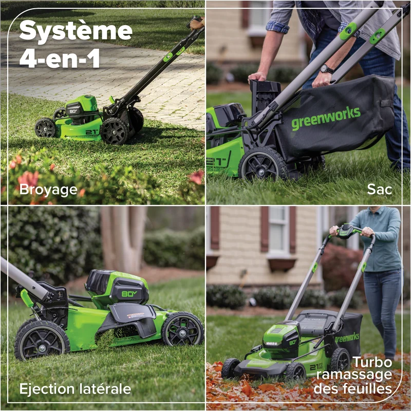 80V 21" Self-Propelled Cordless Lawn Mower , 4.0Ah Battery and Rapid Charger Included
