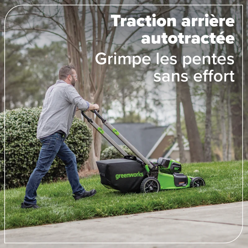 80V 21" Self-Propelled Cordless Lawn Mower , 4.0Ah Battery and Rapid Charger Included
