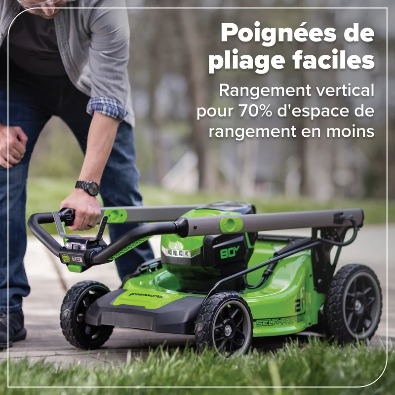 80V 21" Self-Propelled Cordless Lawn Mower , 4.0Ah Battery and Rapid Charger Included
