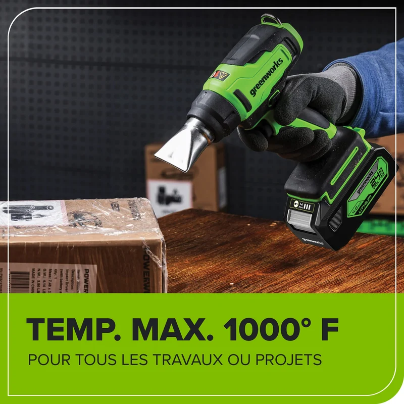 24V Cordless Heat Gun, 4.0Ah Battery & Charger Included