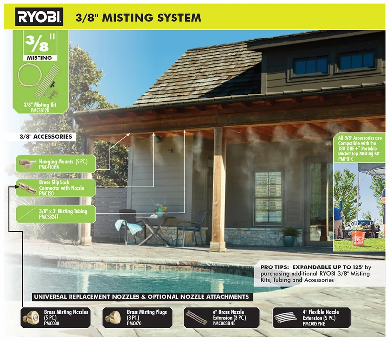 3/8" x 12 ft. Expandable Misting Kit