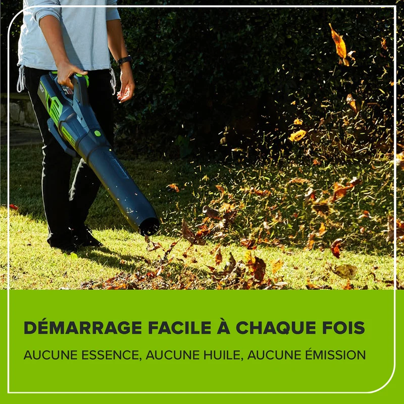 80V 650 CFM - 145 MPH Leaf Blower, 2.0Ah Battery and Charger Included