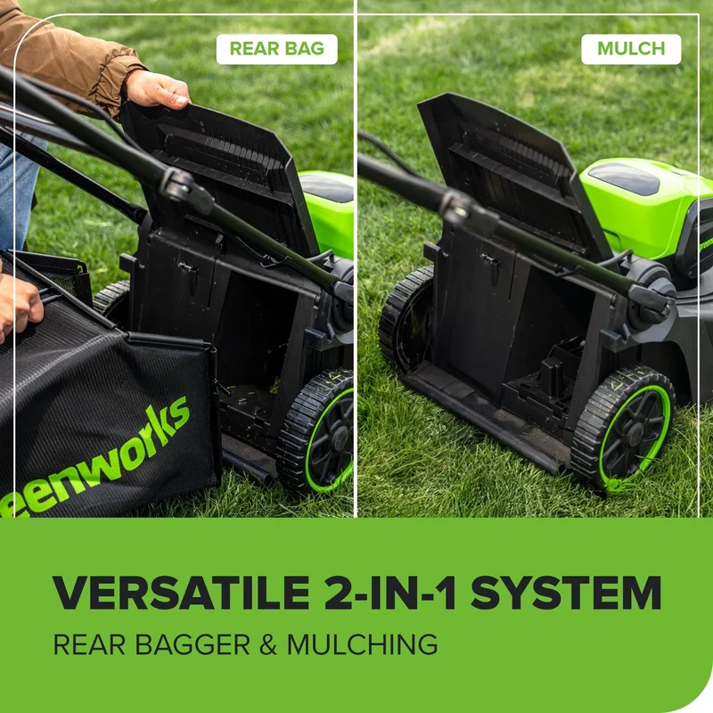 60V 17" Brushless Mower & 610 CFM Brushless Blower Combo Kit, 4.0Ah Battery and Charger Included