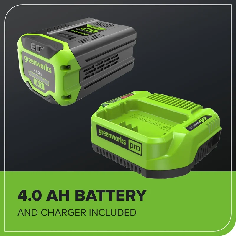 60V 17" Brushless Mower and 13" String Trimmer Combo Kit, 4.0Ah Battery & Charger Included