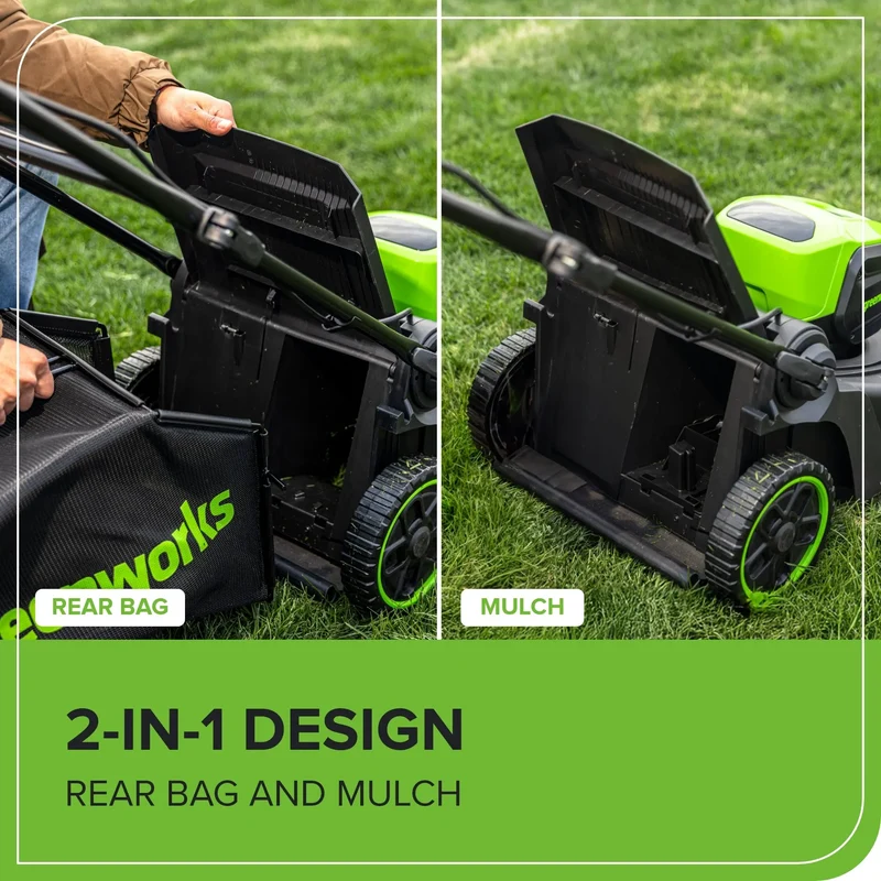 60V 17" Brushless Mower and 13" String Trimmer Combo Kit, 4.0Ah Battery & Charger Included