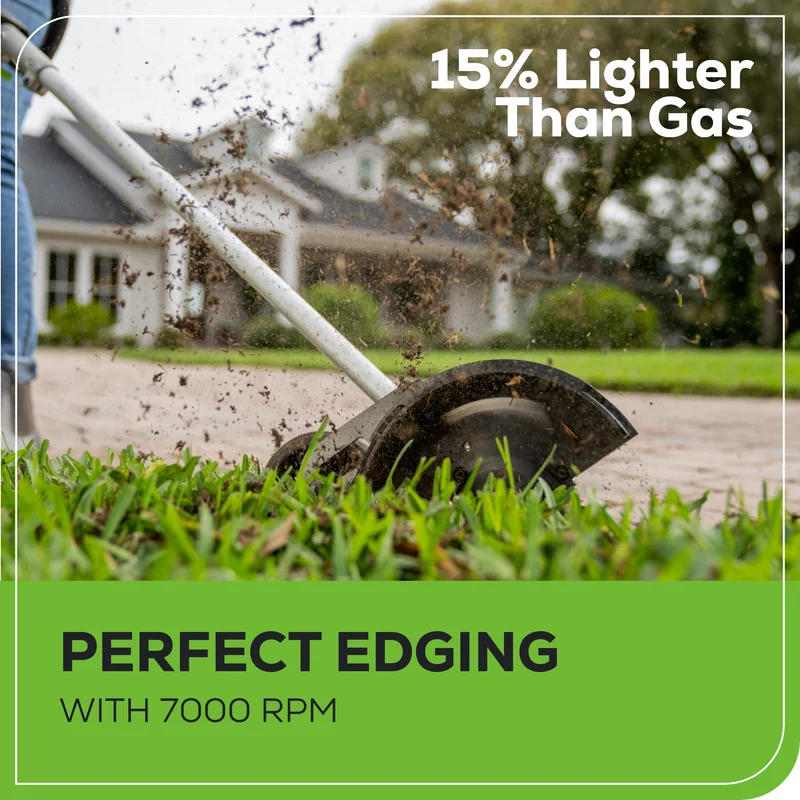 60V 8" Brushless Cordless Edger, 2.0Ah Battery and Charger Included