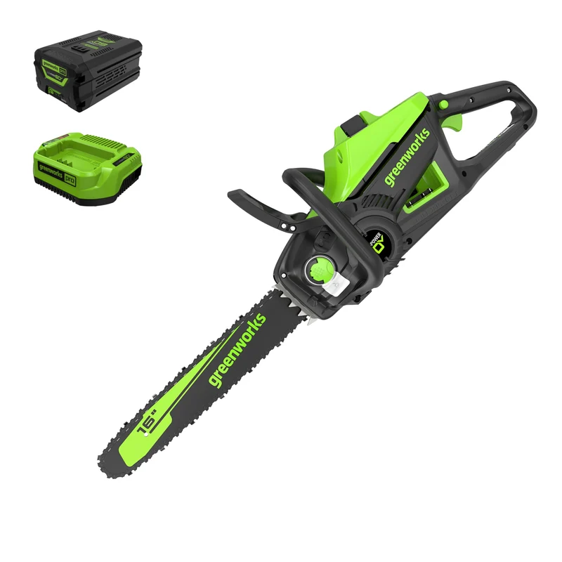 60V 16" Brushless Cordless Chainsaw, 2.5Ah Battery and Charger Included