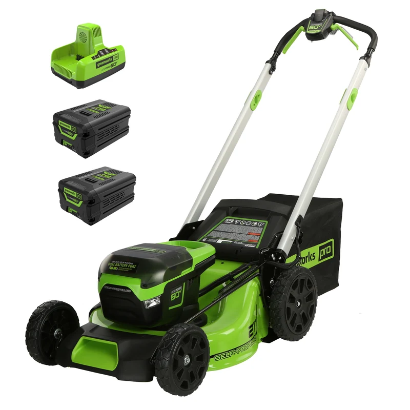 60V 21" Cordless Battery Self-Propelled Lawn Mower, (2) 4.0Ah Batteries & Dual Port Charger Included