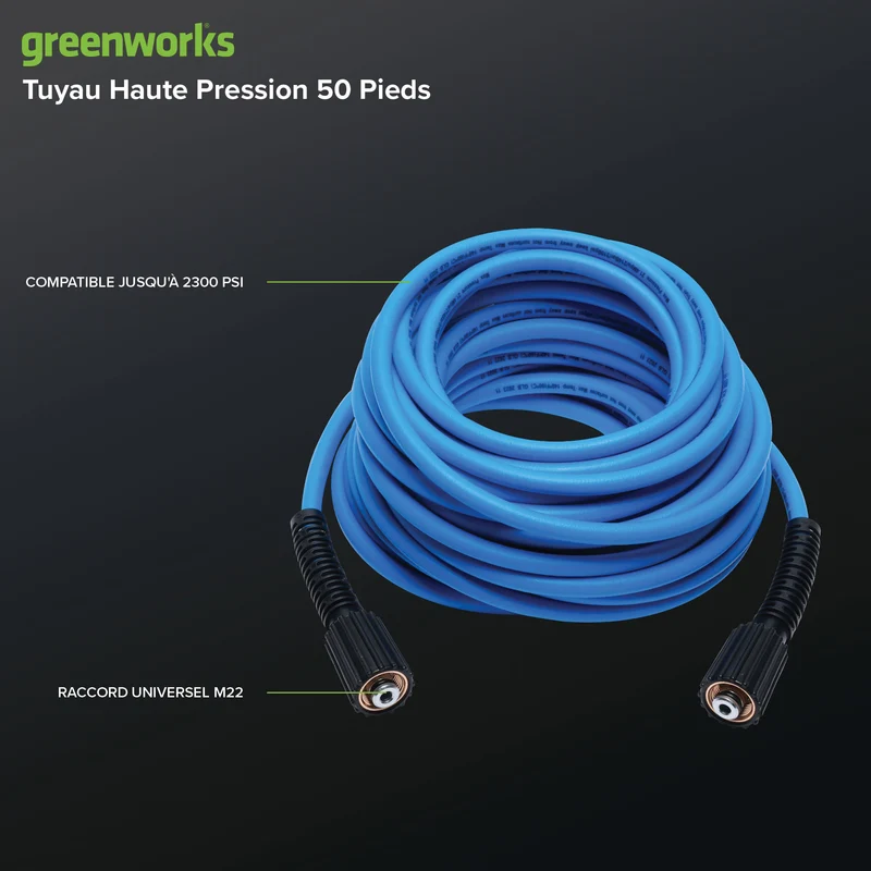 Greenworks 50 FT PVC Pressure Washer Hose