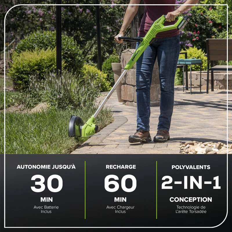 24V 11" Cordless TORQDRIVE™ String Trimmer, 2.0Ah Battery and Charger Included