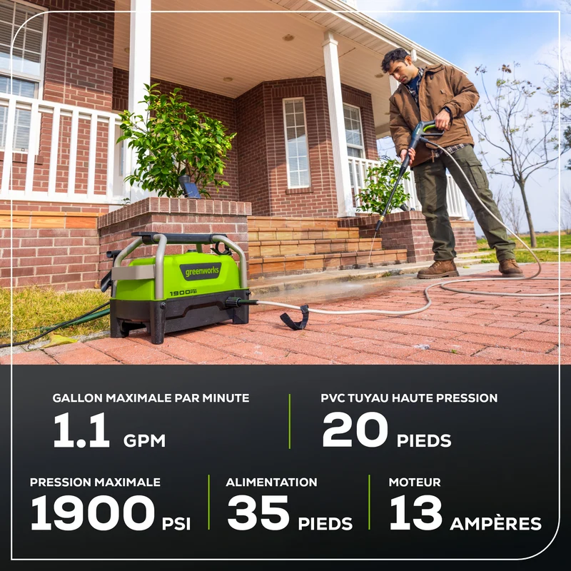 Greenworks 1900PSI 1.2GPM Pressure Washer