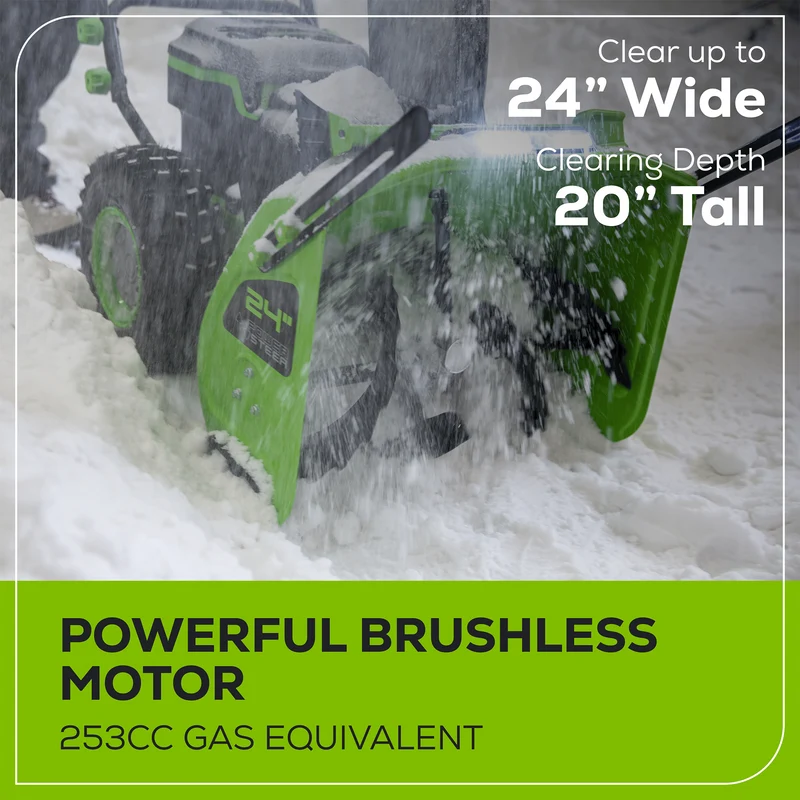 Greenworks 60V 24" Dual Stage Snow Thrower (Tool Only)