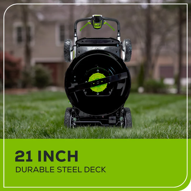 80V 21" Brushless Lawn Mower, 4.0Ah Battery and Charger Included BONUS: Extra Blade
