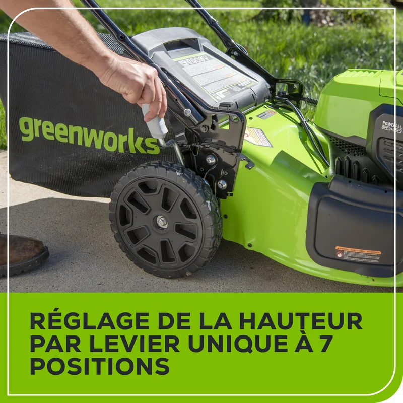 48V (24V x 2) 20" Brushless Push Mower, (2) 4Ah USB Batteries and 4A Dual Port Charger