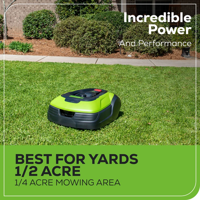 Greenworks Optimow® 50 Robotic Lawn Mower - 1/2 Acre Low Cut