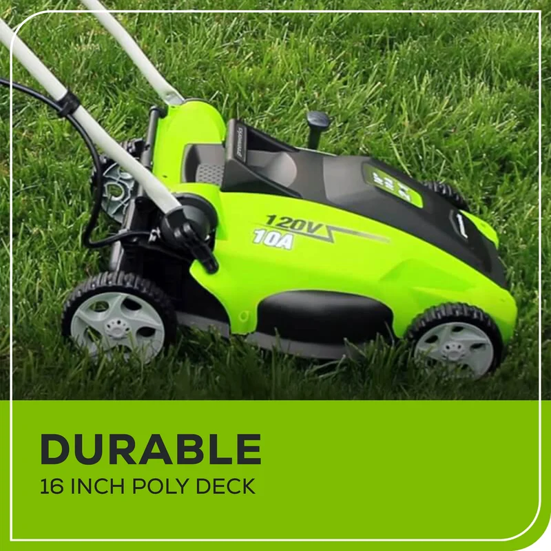 Greenworks 10 Amp 16" Corded Lawn Mower