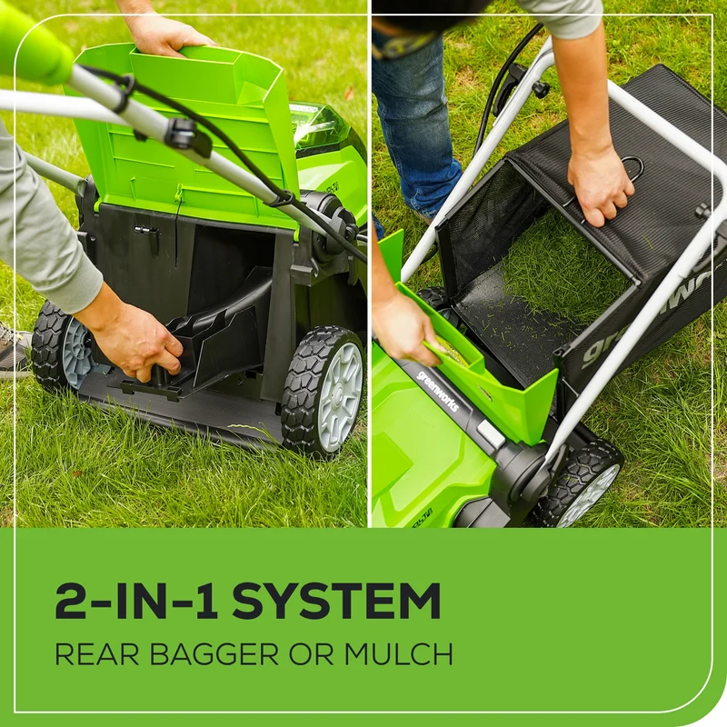 40V 17" Battery Lawn Mower - Push with 4.0Ah Battery & Charger