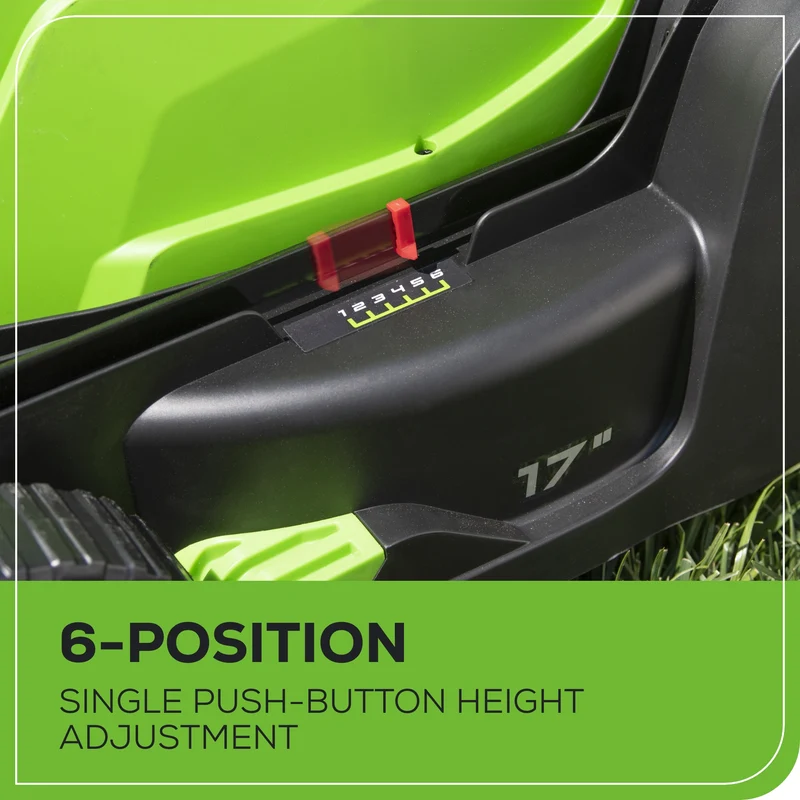 40V 17" Battery Lawn Mower - Push with 4.0Ah Battery & Charger