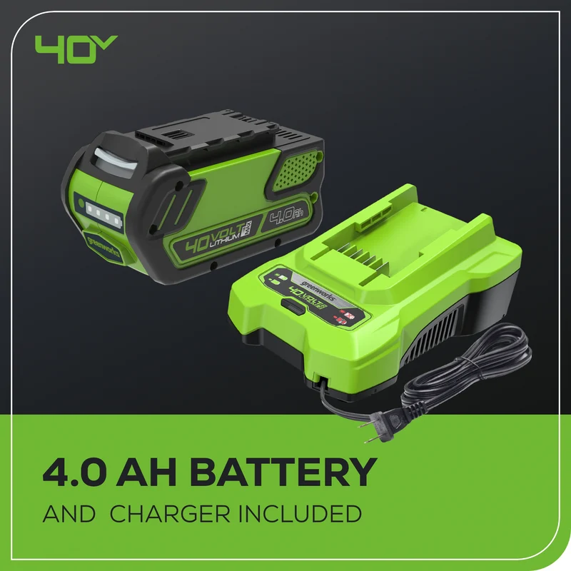 40V 17" Battery Lawn Mower - Push with 4.0Ah Battery & Charger